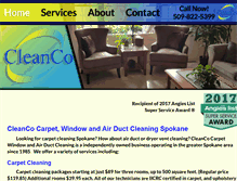 Tablet Screenshot of cleanco-wa.com